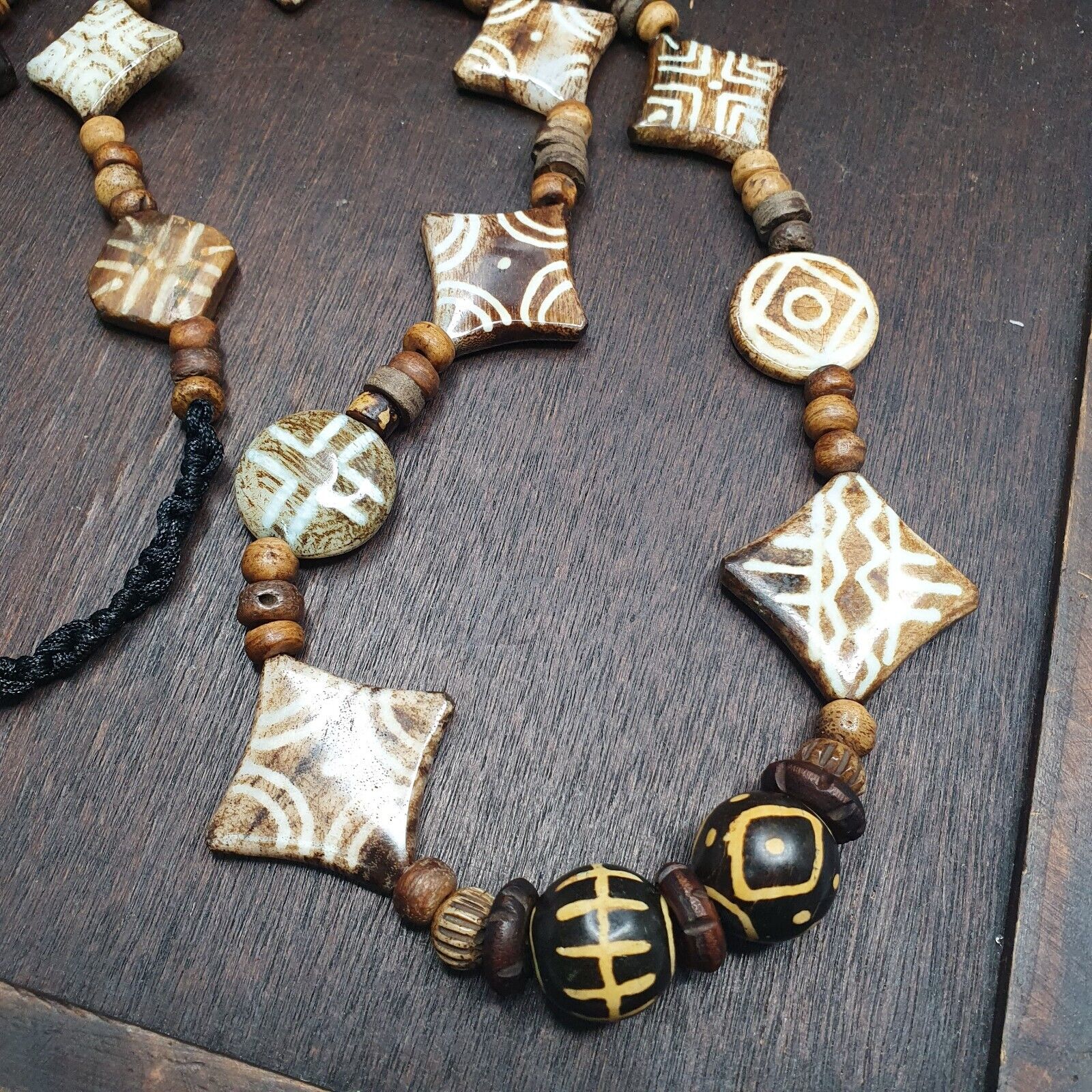 PUMTEK BEADS Necklace petrifiedwood Great Patterns Necklace