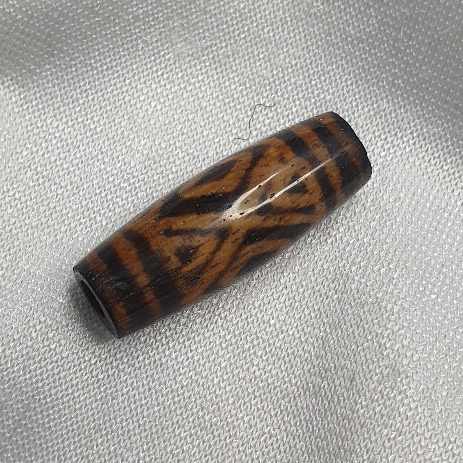 Antique PUMTEK PYU BEAD Rare pattern TUBE BEAD SILKY PATINA PBD-1