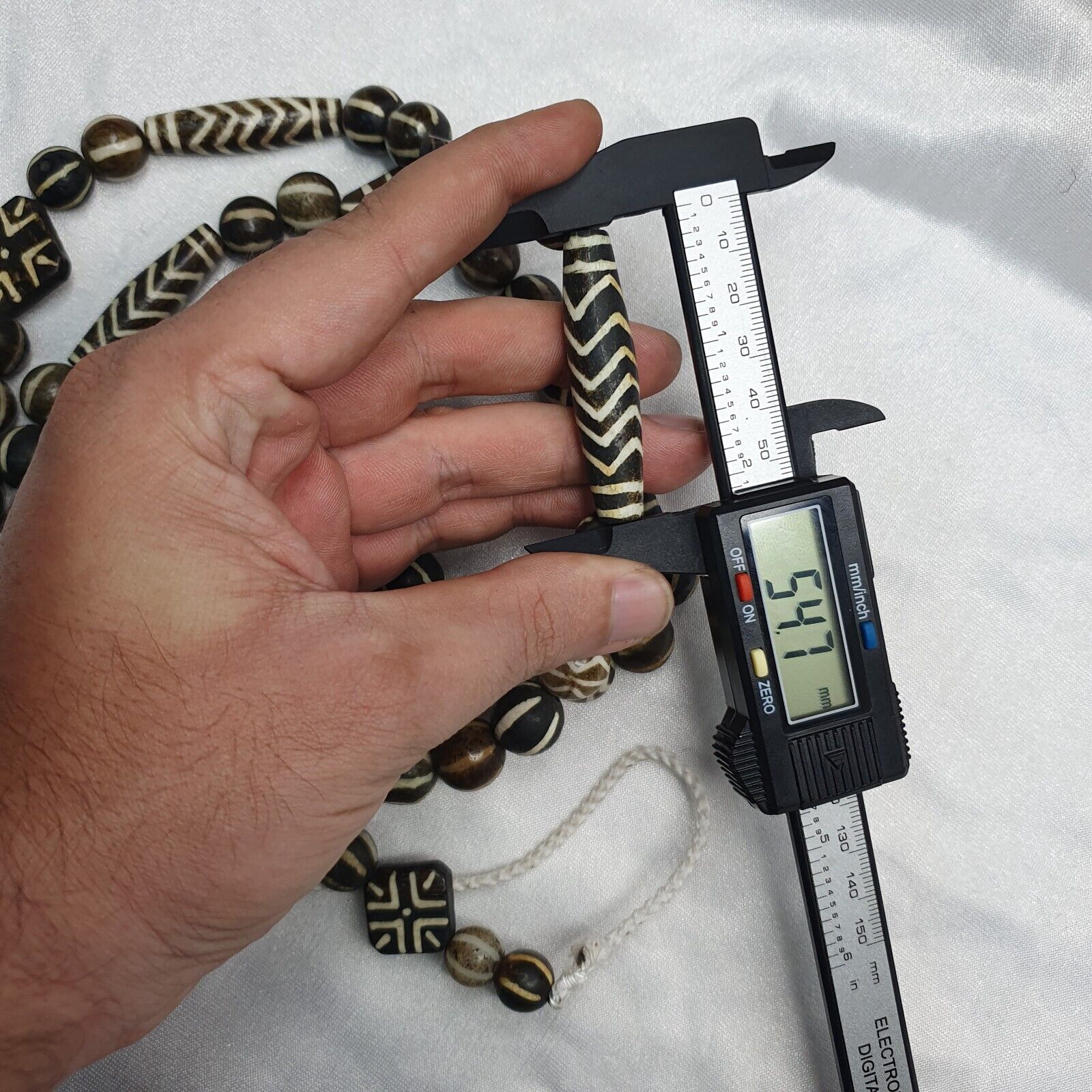 S Asian Burma Necklace Old Pumtek pyu beads petrified Wood Stone