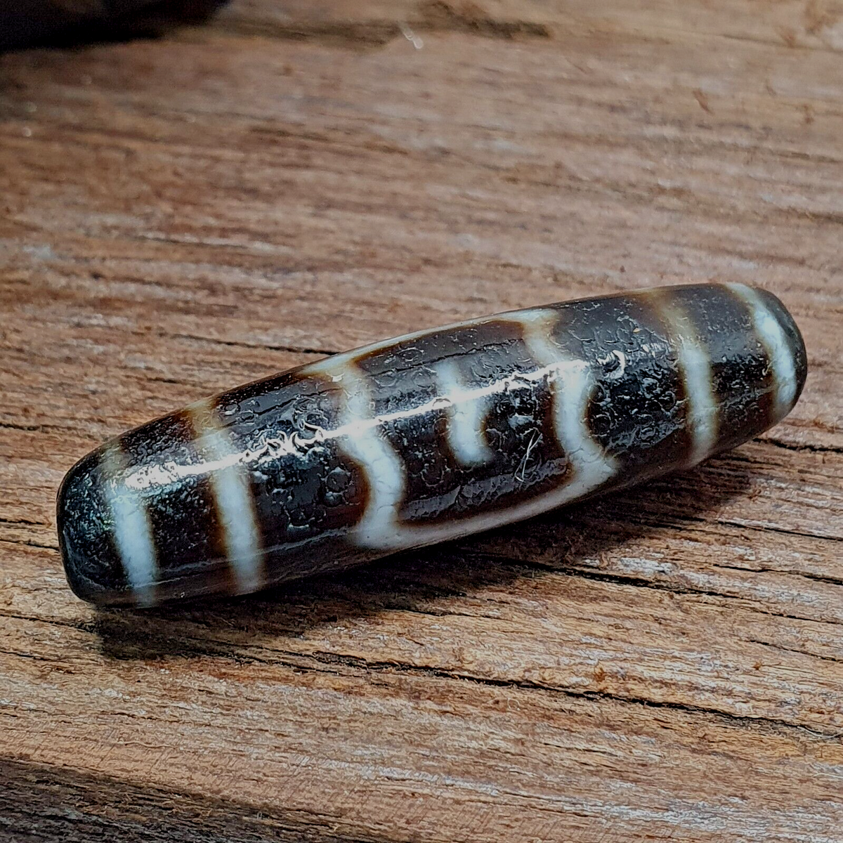 Himalayan Indo Tibetan Dzi Bead Amulet Necklace