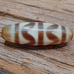 Himalayan Indo Tibetan Agate ZigZag Lines Bead unique Patterns Dzi Amulet