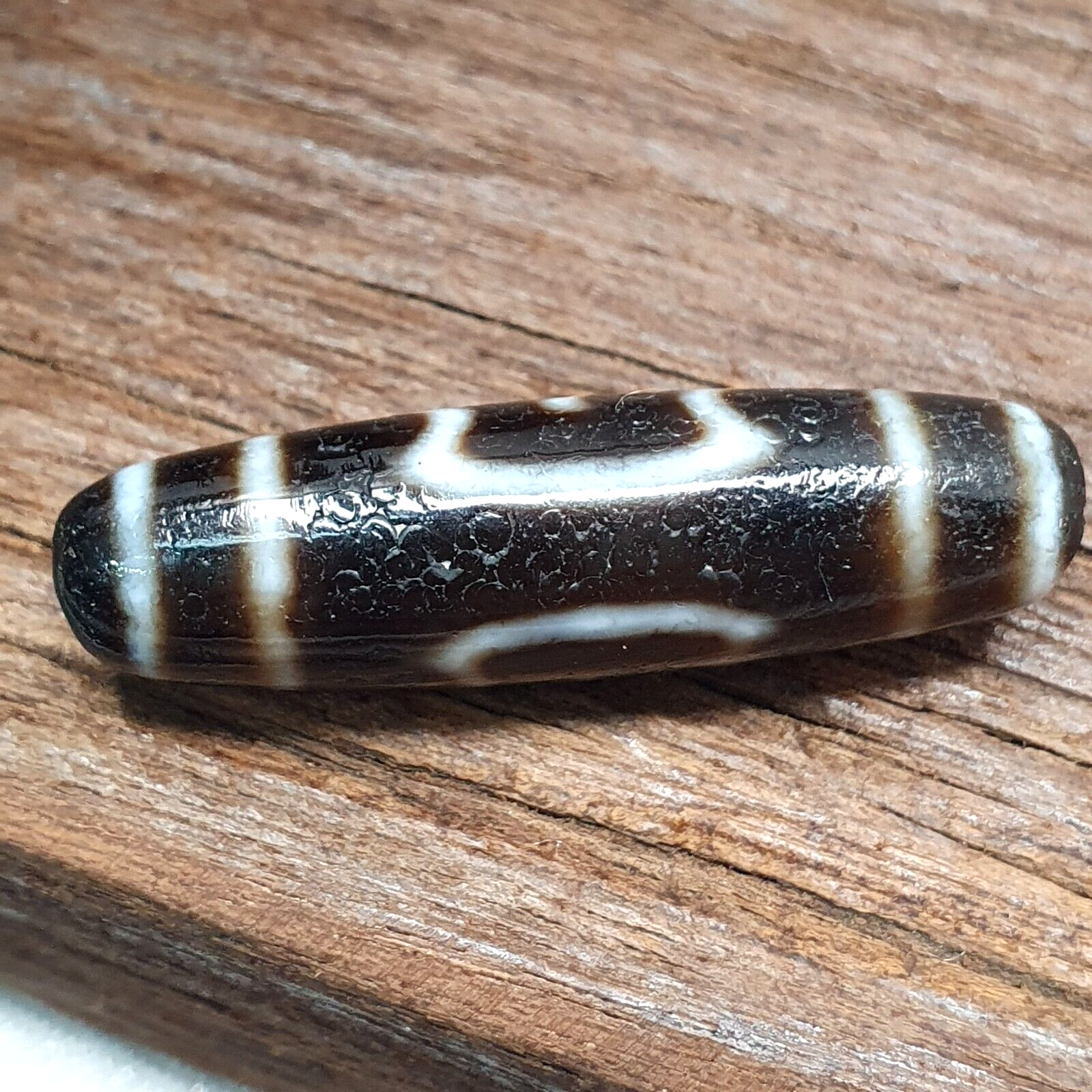 Himalayan Indo Tibetan Dzi Bead Amulet Necklace