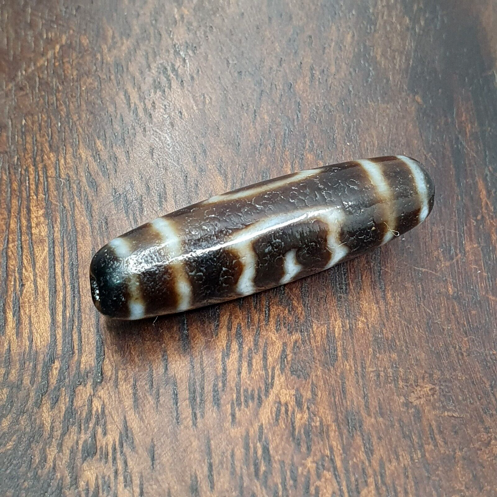 Himalayan Indo Tibetan Dzi Bead Amulet Necklace