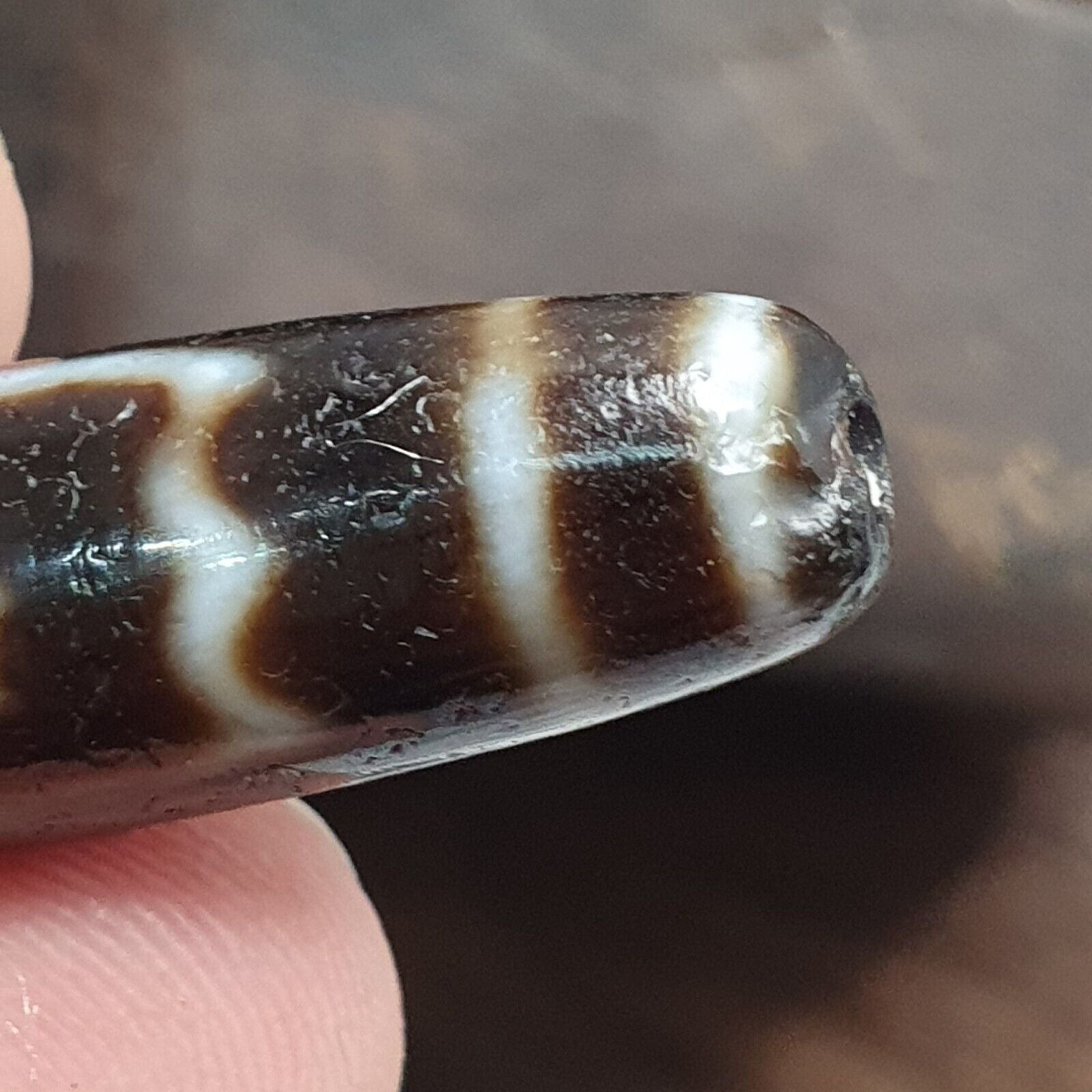 Himalayan Indo Tibetan Dzi Bead Amulet Necklace