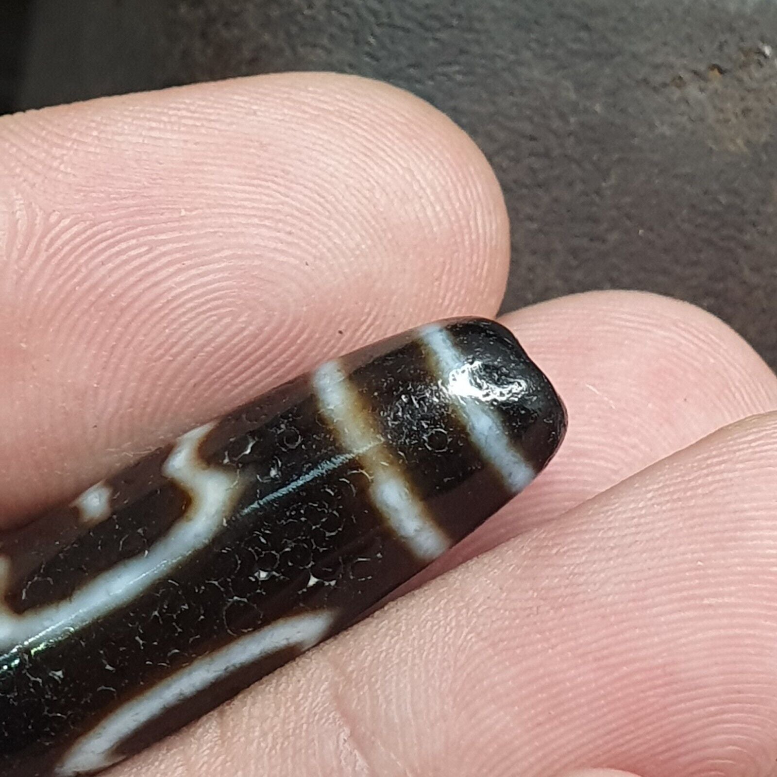 Himalayan Indo Tibetan Dzi Bead Amulet Necklace