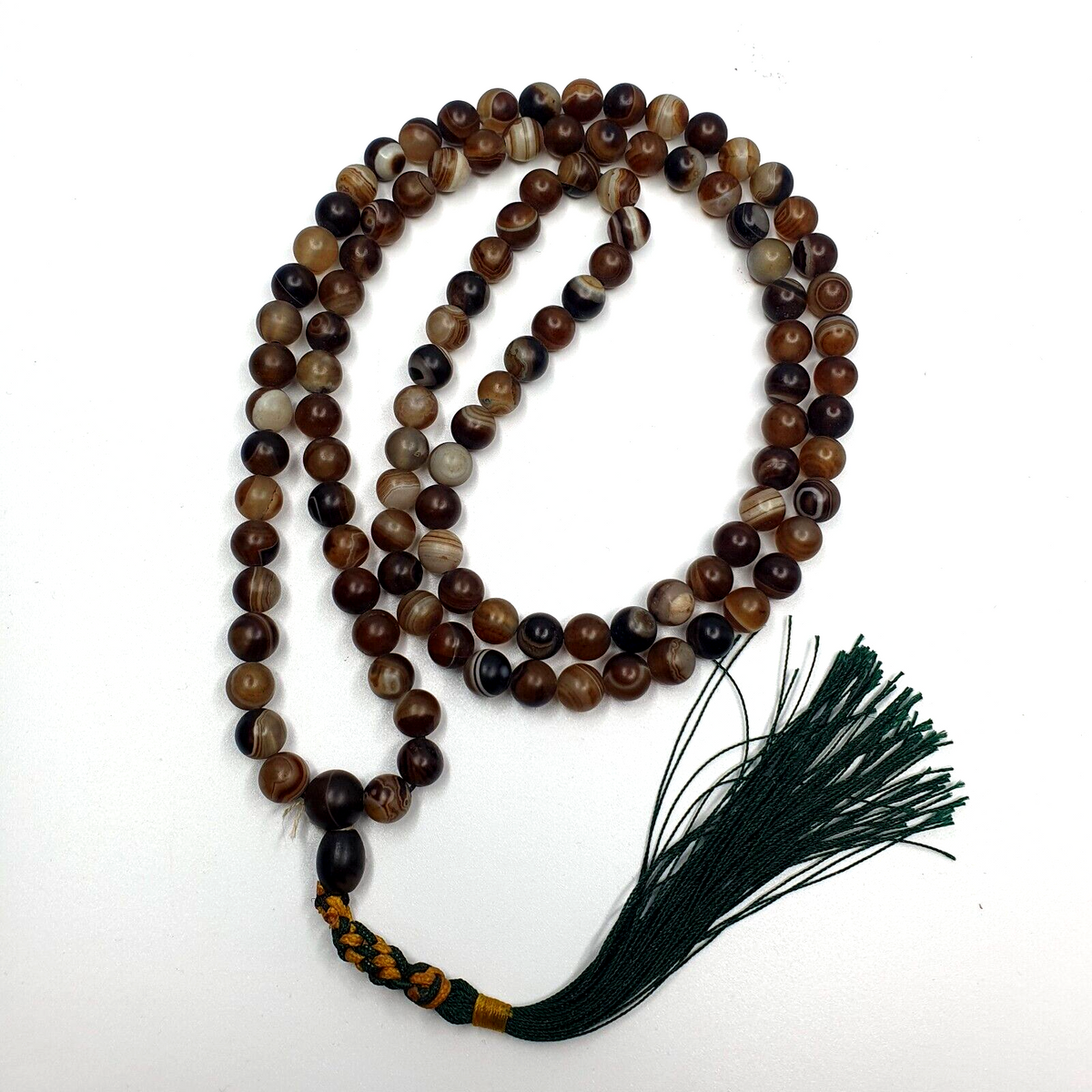 108(+) Prayer Beads Agate Stone , Tibetan Buddhist Rosary Buddha Beads.