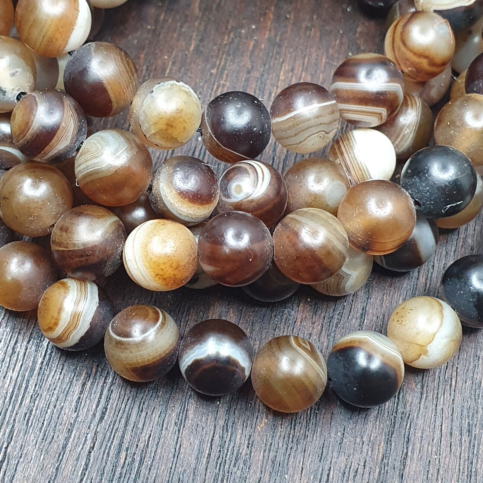 108(+) Prayer Beads Agate Stone , Tibetan Buddhist Rosary Buddha Beads.