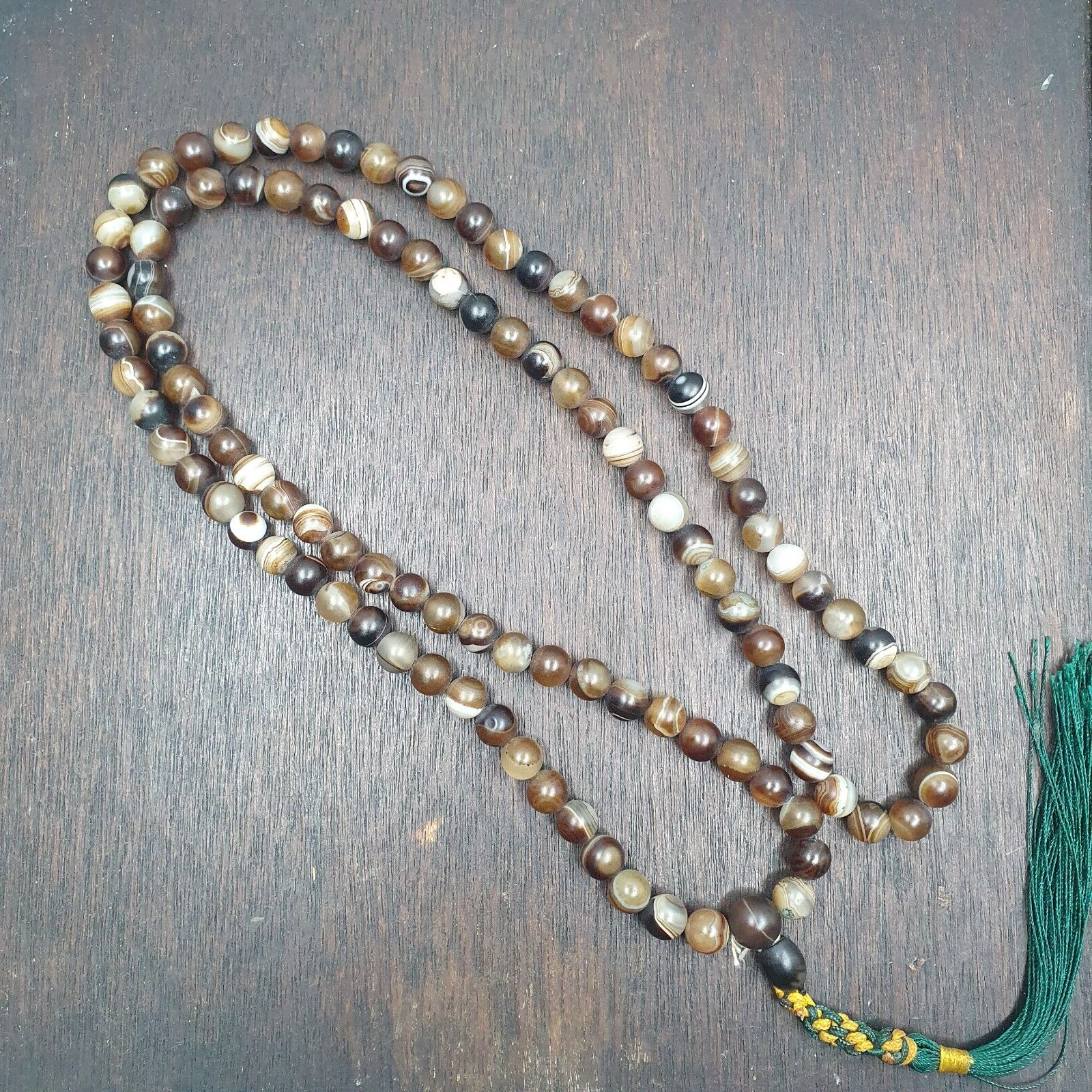 108(+) Prayer Beads Agate Stone , Tibetan Buddhist Rosary Buddha Beads.