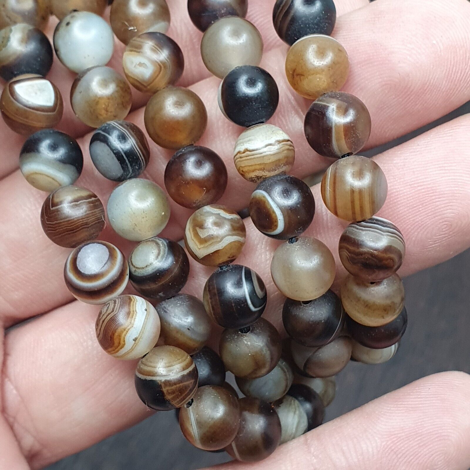 108(+) Prayer Beads Agate Stone , Tibetan Buddhist Rosary Buddha Beads.