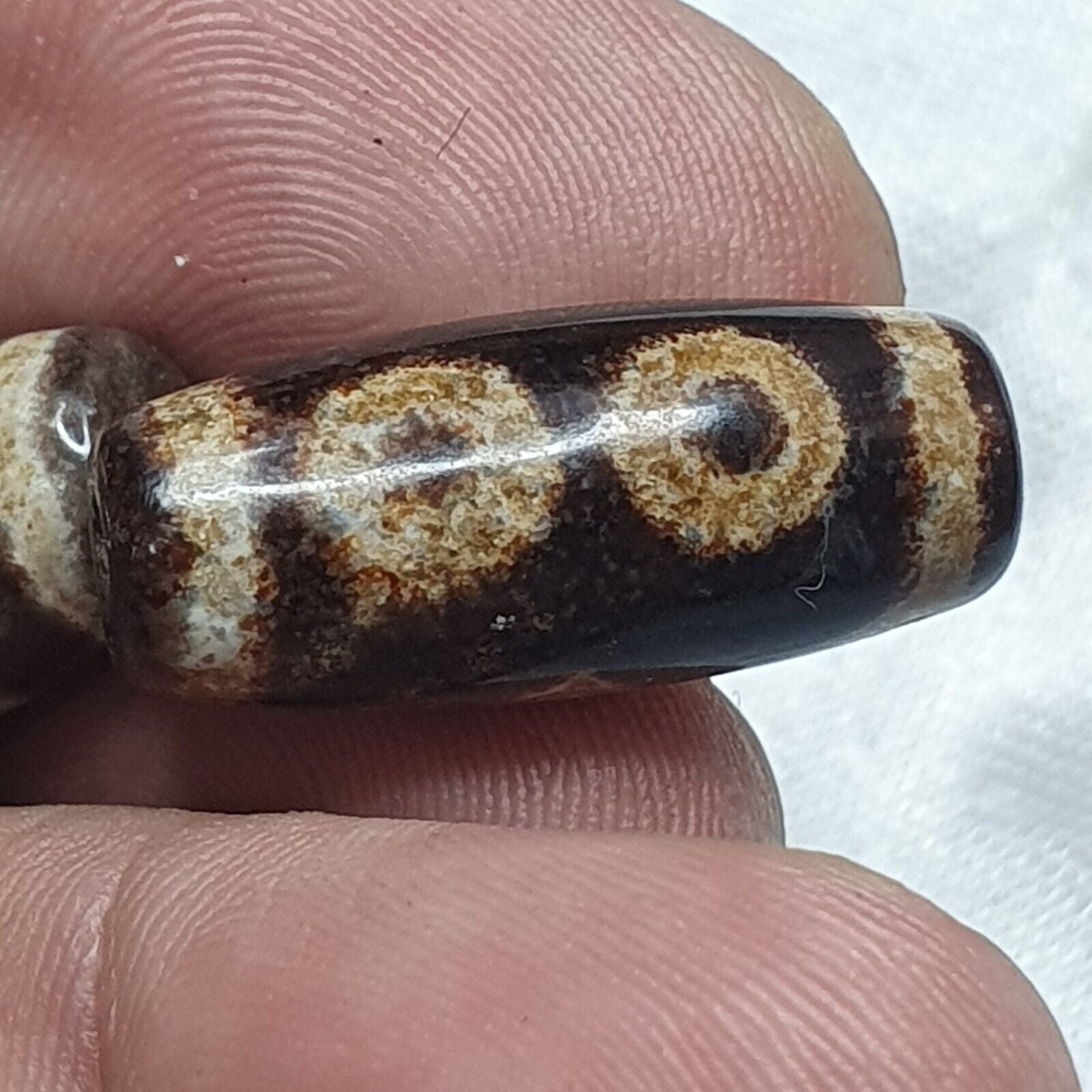 Lot 2 Eye Bead Tibetan dzi bead old amulet Agate Tibet gzi pendant SHD-1