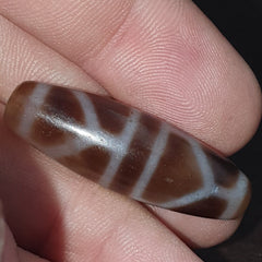 Mother earth 16 Square Eyes Tibetan Old Agate Dzi Bead TOTEM Amulet Pendant