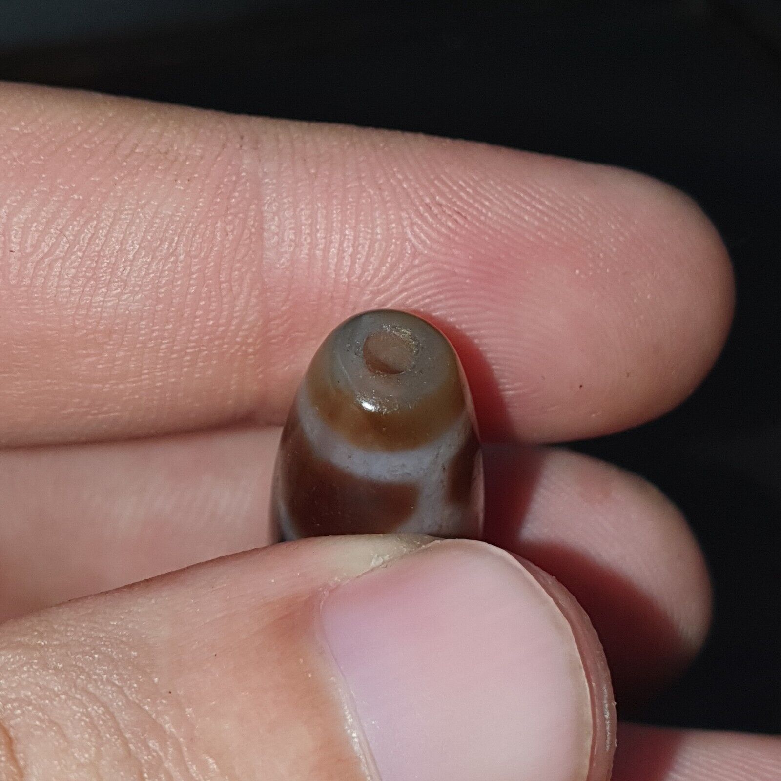 Mother earth 16 Square Eyes Tibetan Old Agate Dzi Bead TOTEM Amulet Pendant