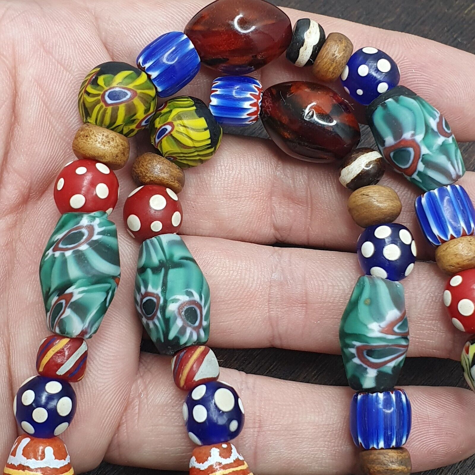 Vintage Venetian Style Graduated Beads Necklace