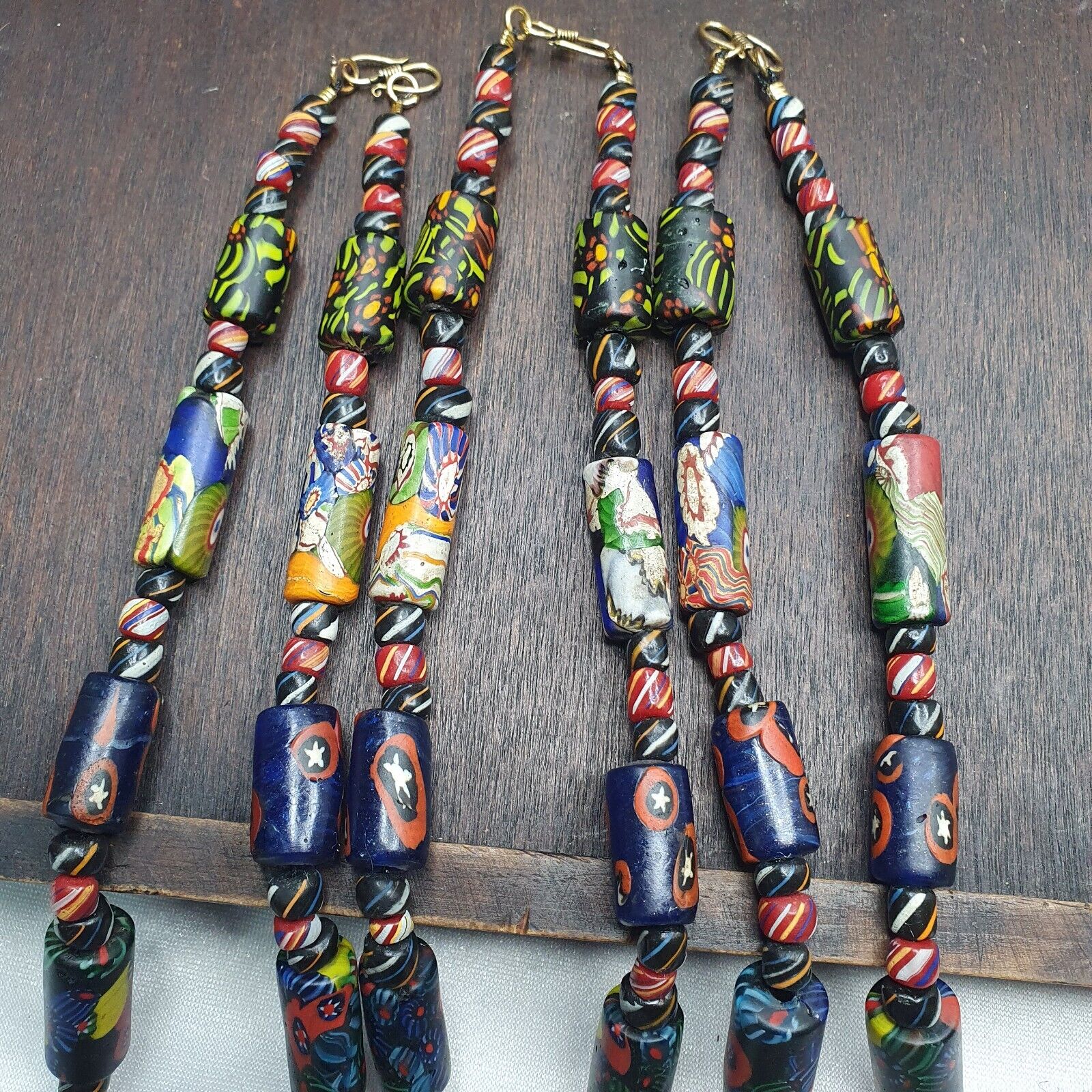 Vintage Murano style Trade Beads Necklace
