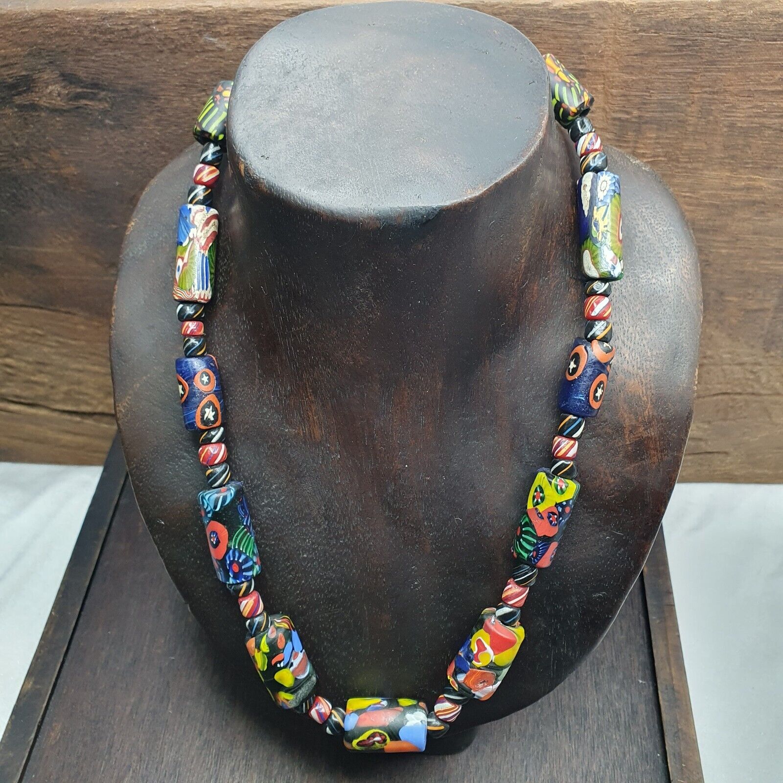 Vintage Murano style Trade Beads Necklace