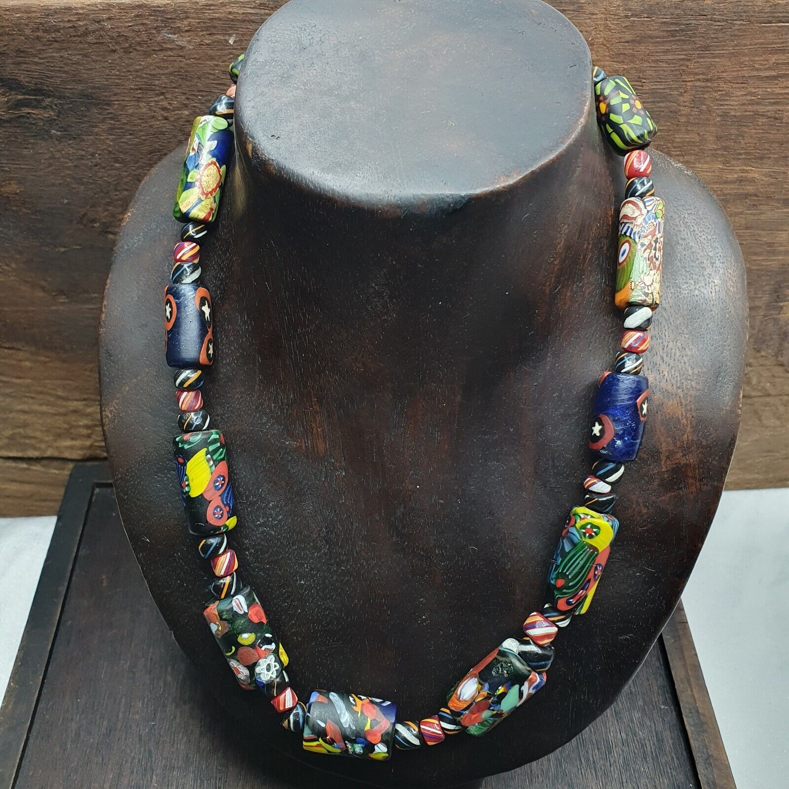 Vintage Murano style Trade Beads Necklace