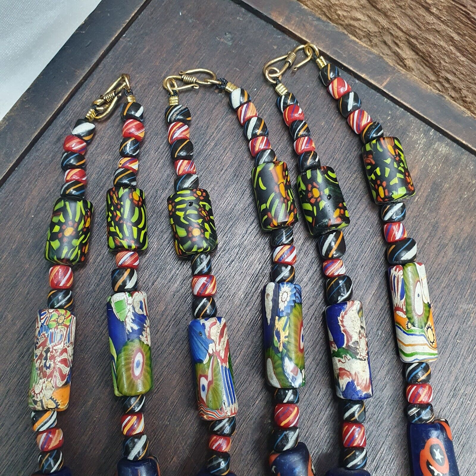 Vintage Murano style Trade Beads Necklace