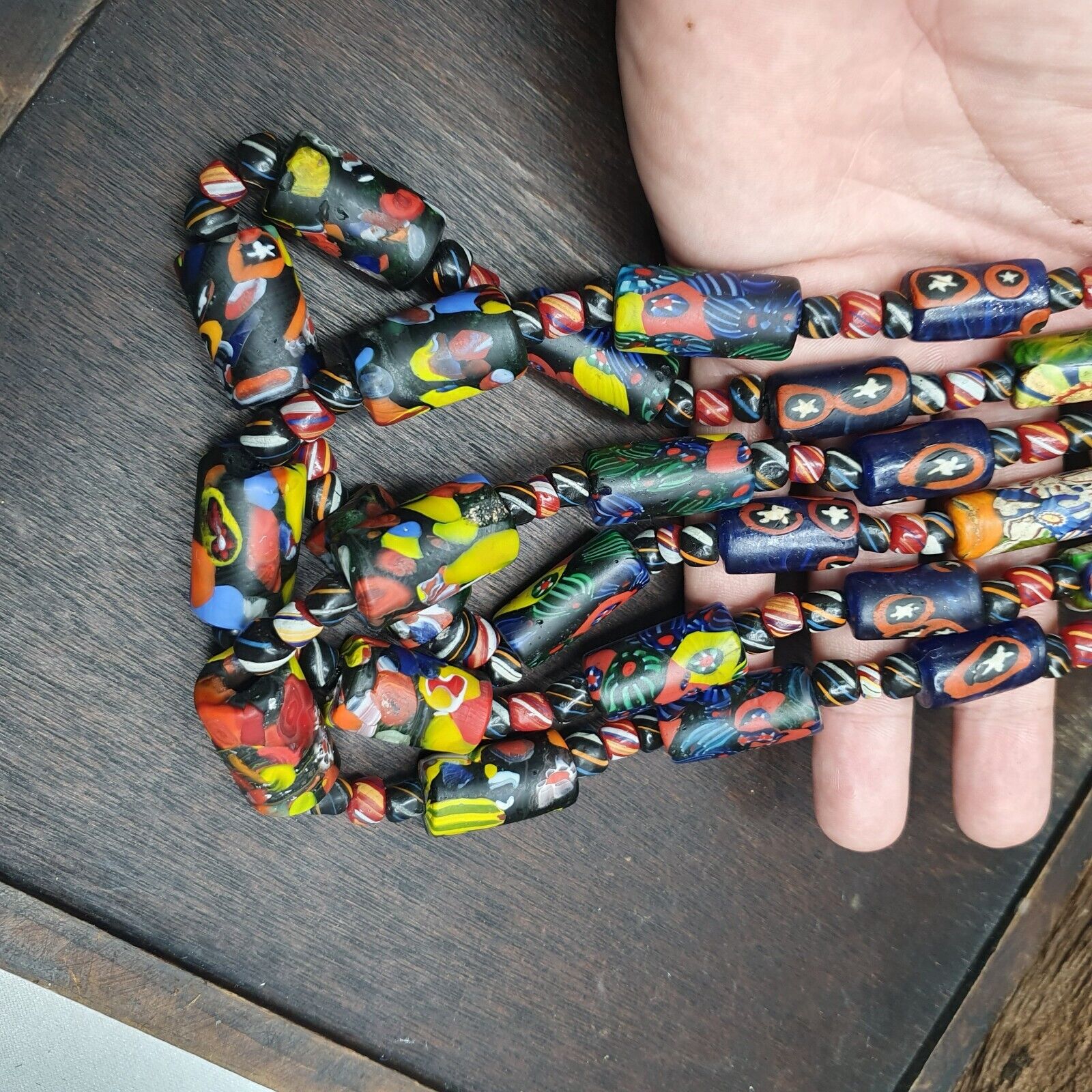 Vintage Murano style Trade Beads Necklace