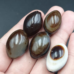 5 Beads lot INDO Himalaya Goat Eye Agate stone Bead Suleimani Agate Amulets