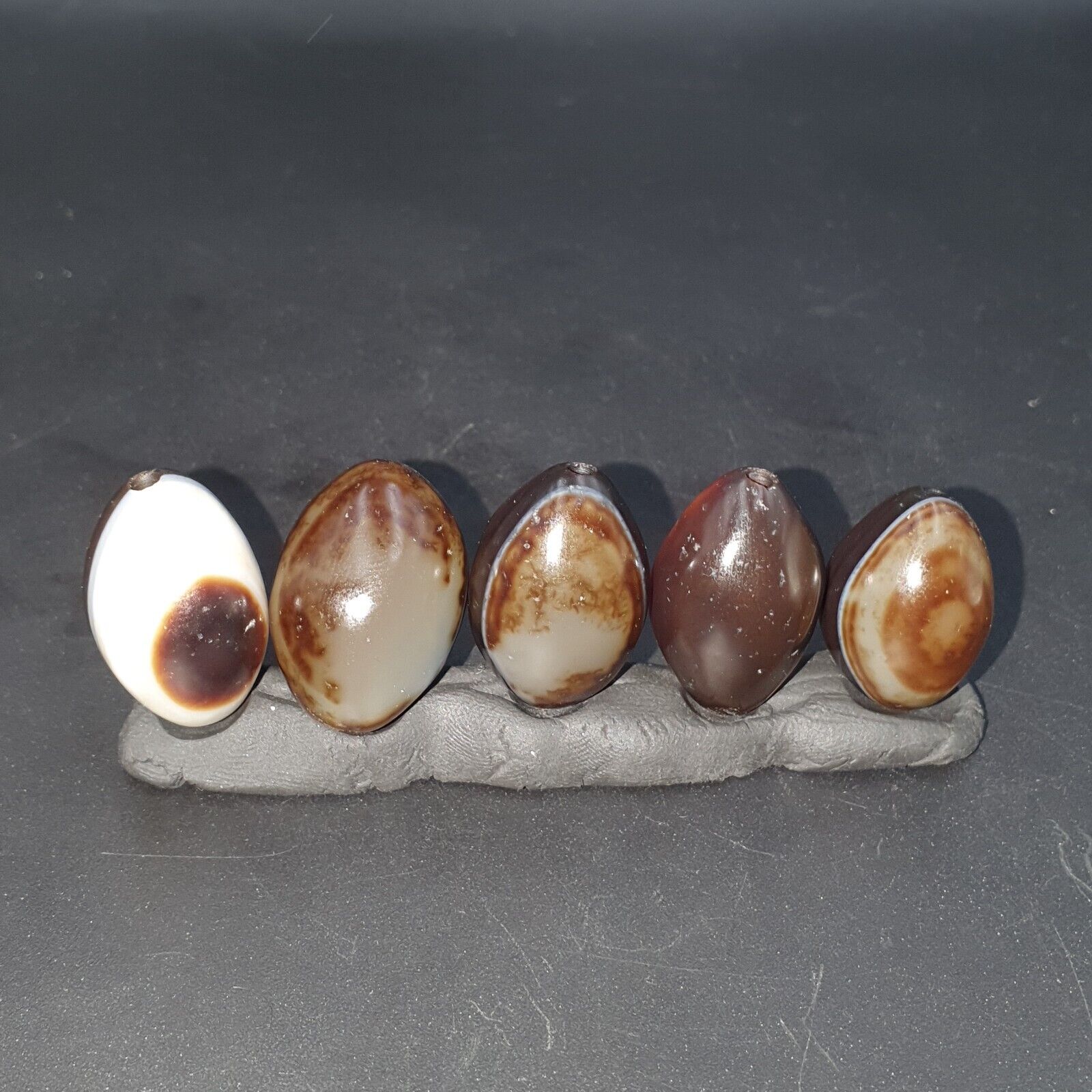 5 Beads lot INDO Himalaya Goat Eye Agate stone Bead Suleimani Agate Amulets