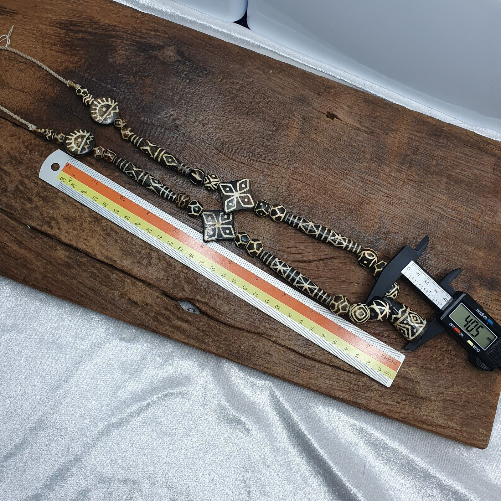 South Asian Antique Pumtek Pyu beads necklace rare patterns Pendants