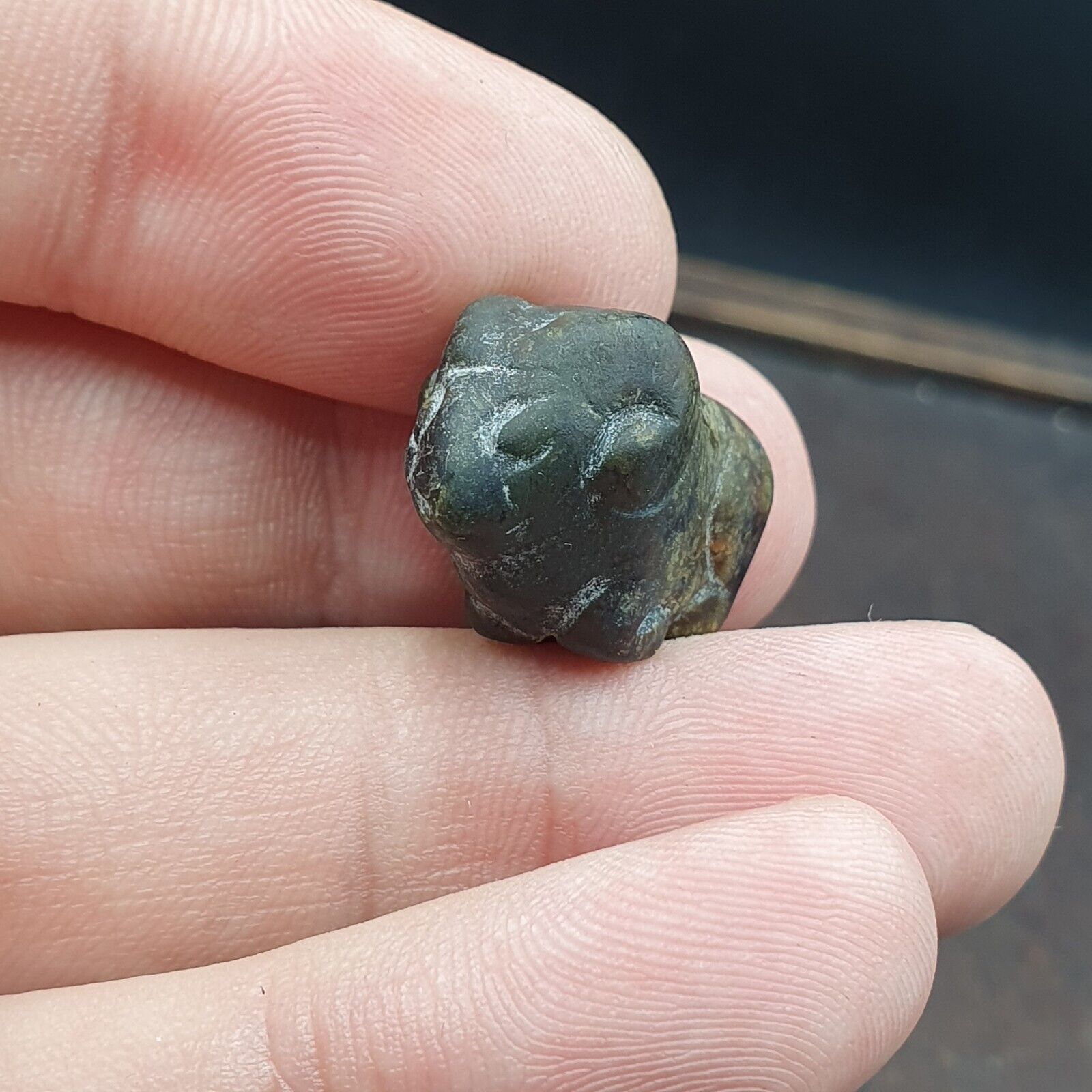 Lot Of 12 Pcs Carving Lapis Lazuli, Jade, jasper Antique Small Animals Beads