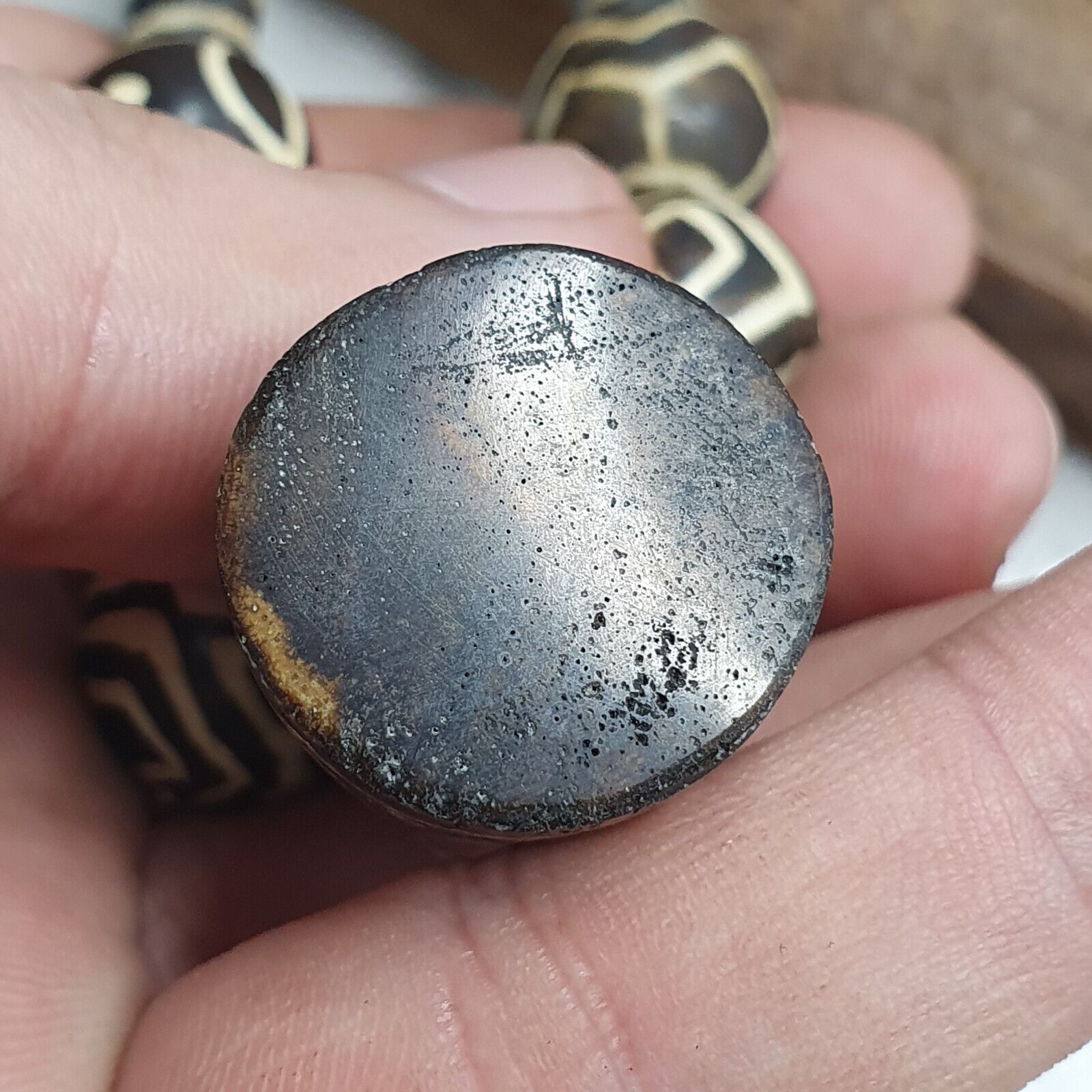 South Asian Antique Pumtek Pyu beads necklace rare patterns Pendants