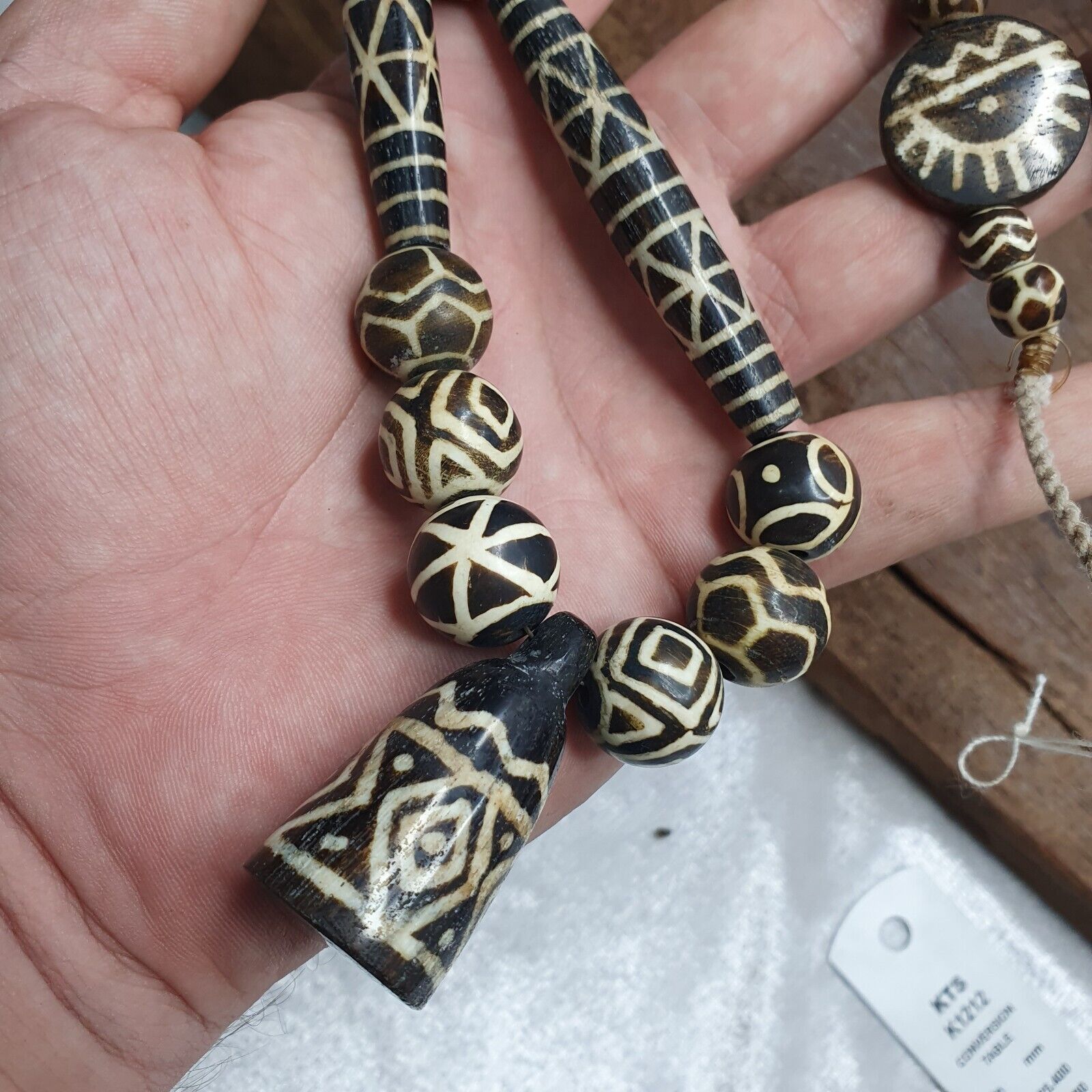 South Asian Antique Pumtek Pyu beads necklace rare patterns Pendants