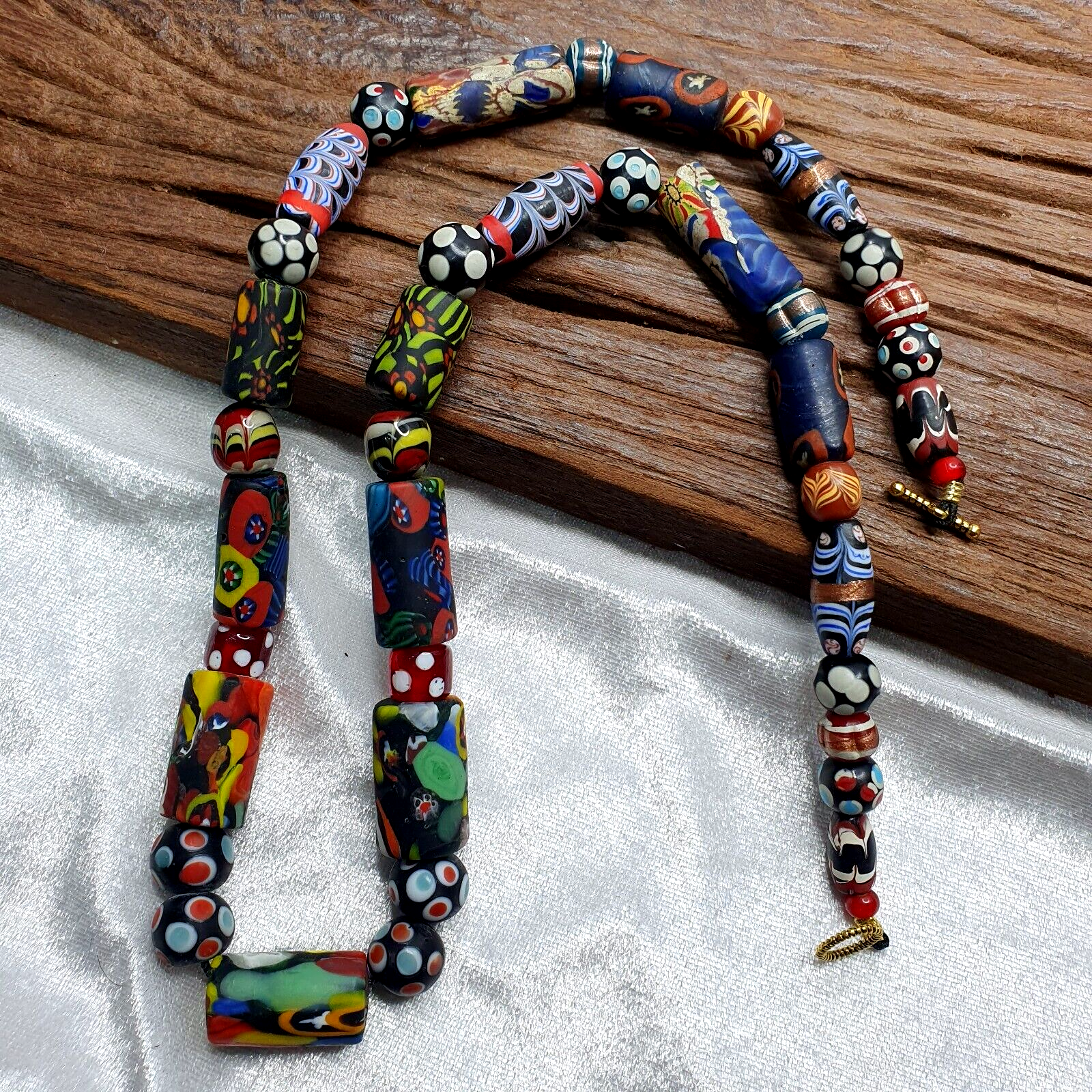 Vintage Fancy Glass Venetian Style Mix Beads | African Necklace GLS1