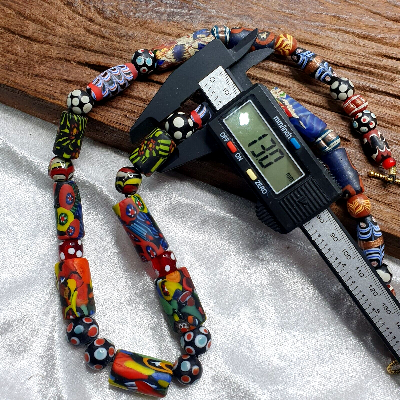 Vintage Fancy Glass Venetian Style Mix Beads | African Necklace GLS1