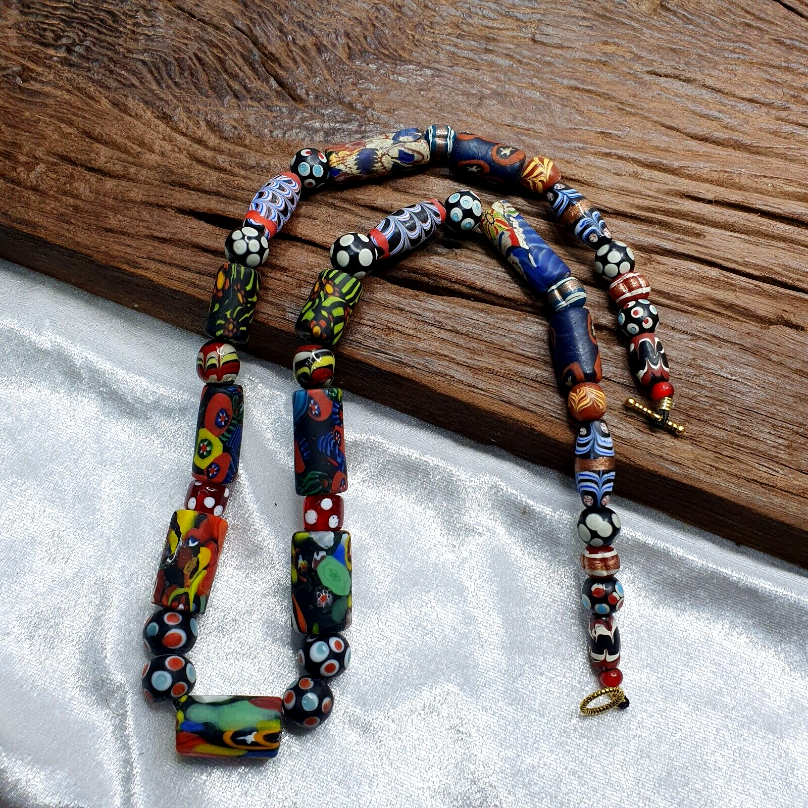 Vintage Fancy Glass Venetian Style Mix Beads | African Necklace GLS1