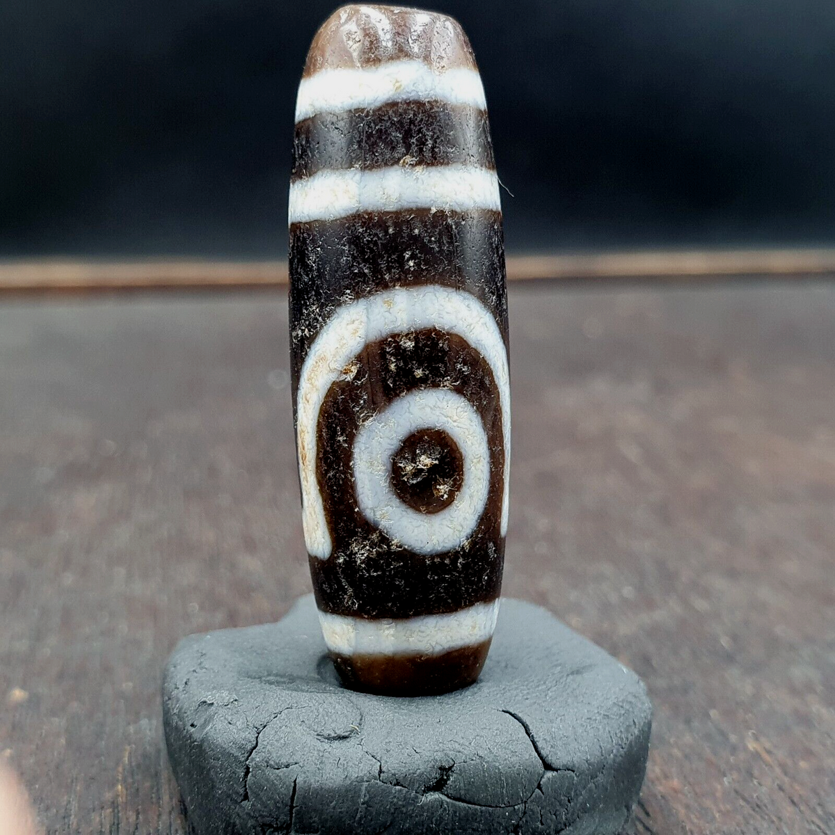 Tibetan bead old agate 2 eyed ancient Style dzi pure amulet tibet eyes Bead