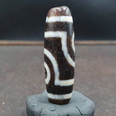 Tibetan bead old agate 2 eyed ancient Style dzi pure amulet tibet eyes Bead