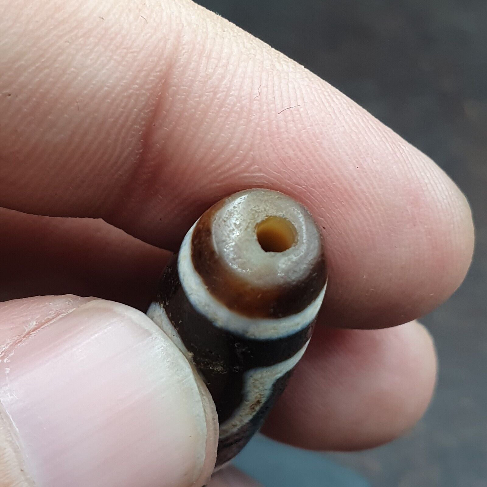 Tibetan bead old agate 2 eyed ancient Style dzi pure amulet tibet eyes Bead