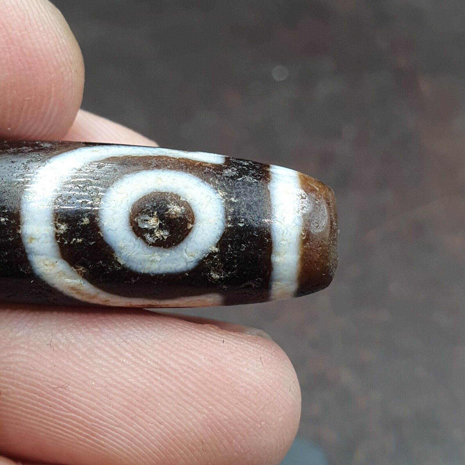 Tibetan bead old agate 2 eyed ancient Style dzi pure amulet tibet eyes Bead