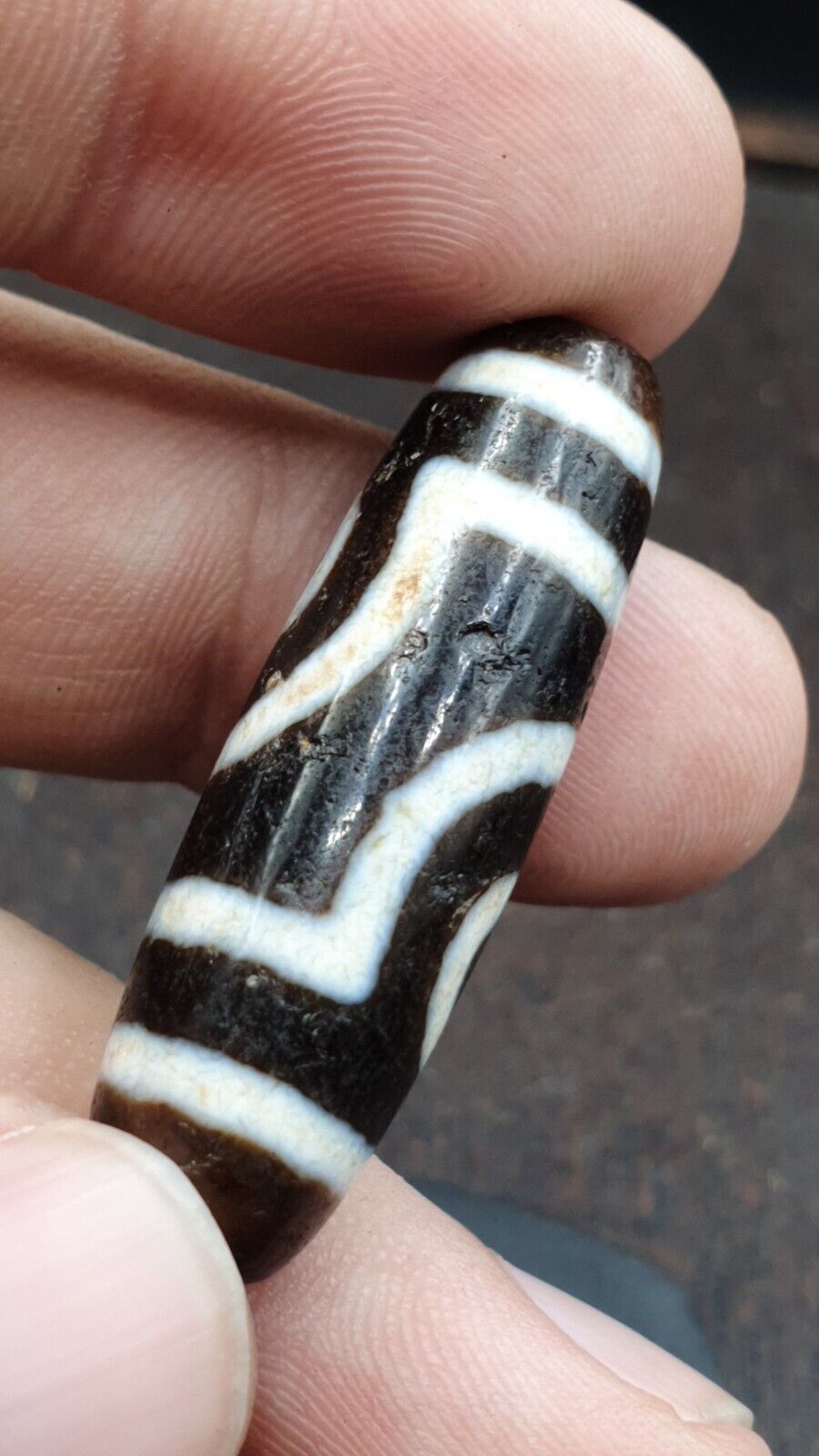Tibetan bead old agate 2 eyed ancient Style dzi pure amulet tibet eyes Bead