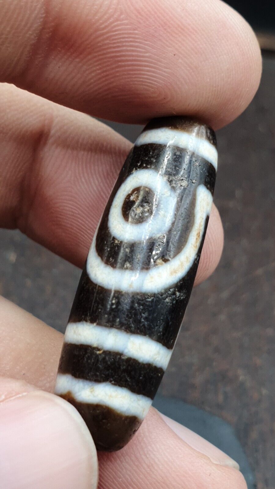 Tibetan bead old agate 2 eyed ancient Style dzi pure amulet tibet eyes Bead