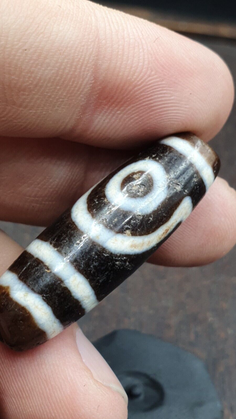 Tibetan bead old agate 2 eyed ancient Style dzi pure amulet tibet eyes Bead