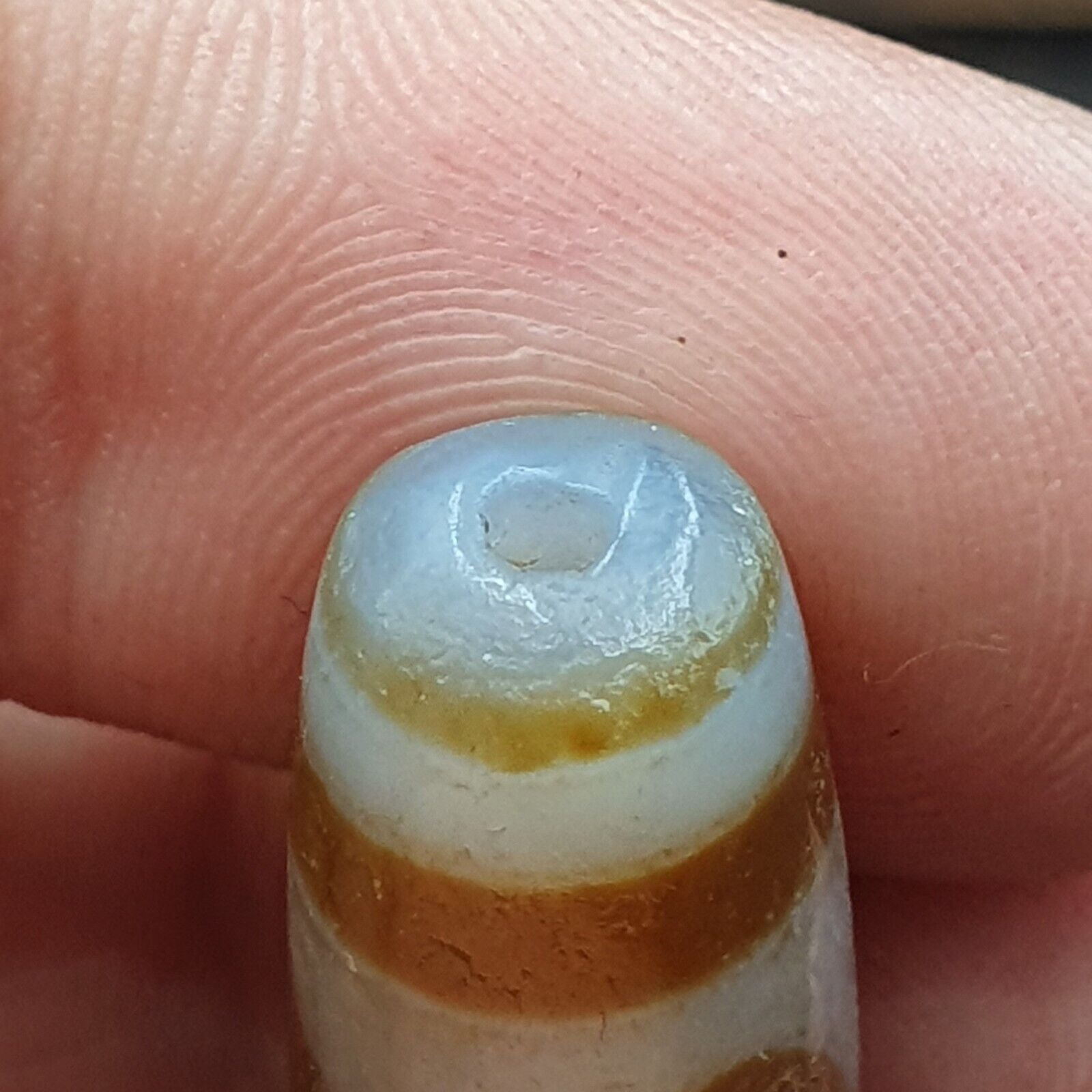 Soft Skin Tibetan bead old agate Tiger teeth dzi pure amulet tibet eyes