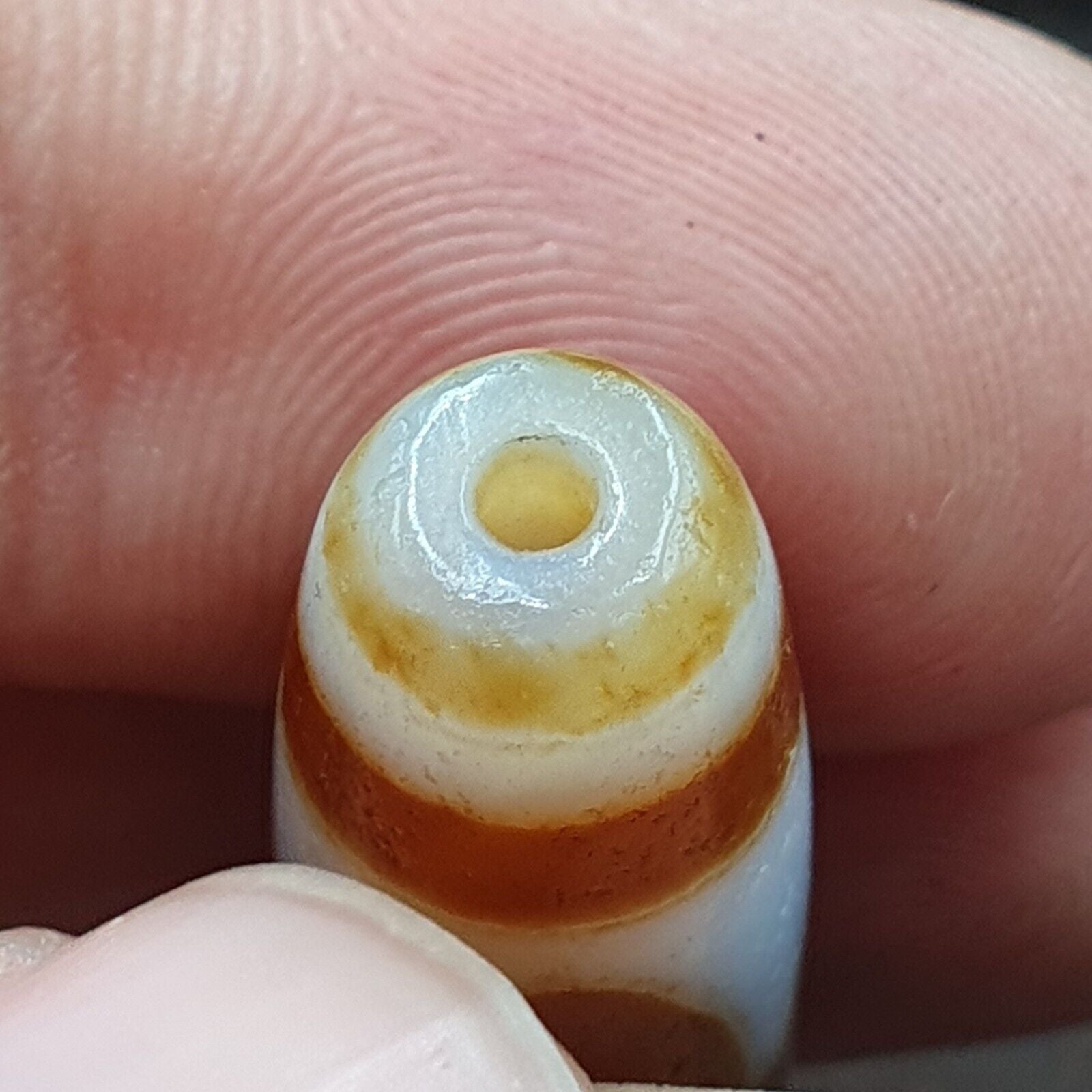 Soft Skin Tibetan bead old agate Tiger teeth dzi pure amulet tibet eyes