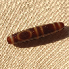 A Tibetan Heaven and Earth Dzi Bead/Amulet-With Cinnabar/Blood Spots Amulet