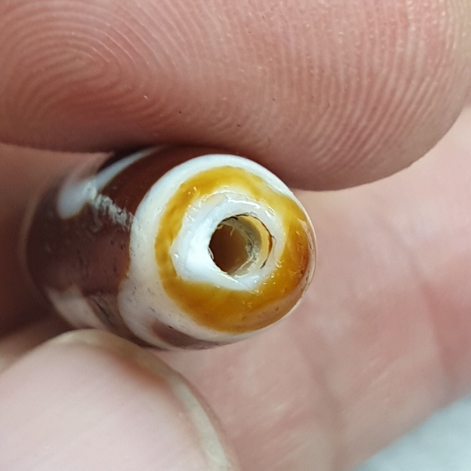 Tibetan Himalayan Sakor Dzi Agate stone Dzi Bead Amulet