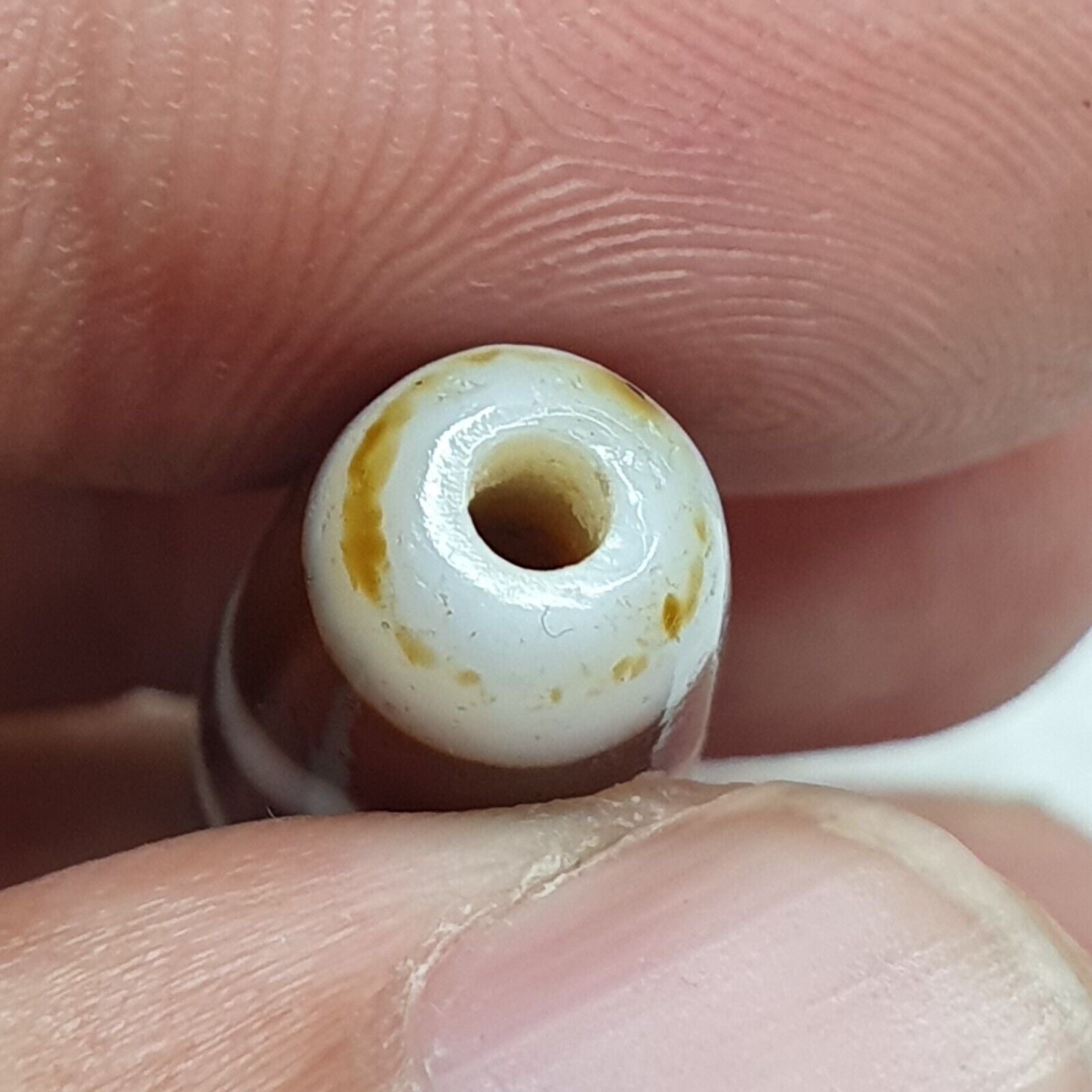 Tibetan Himalayan Sakor Dzi Agate stone Dzi Bead Amulet