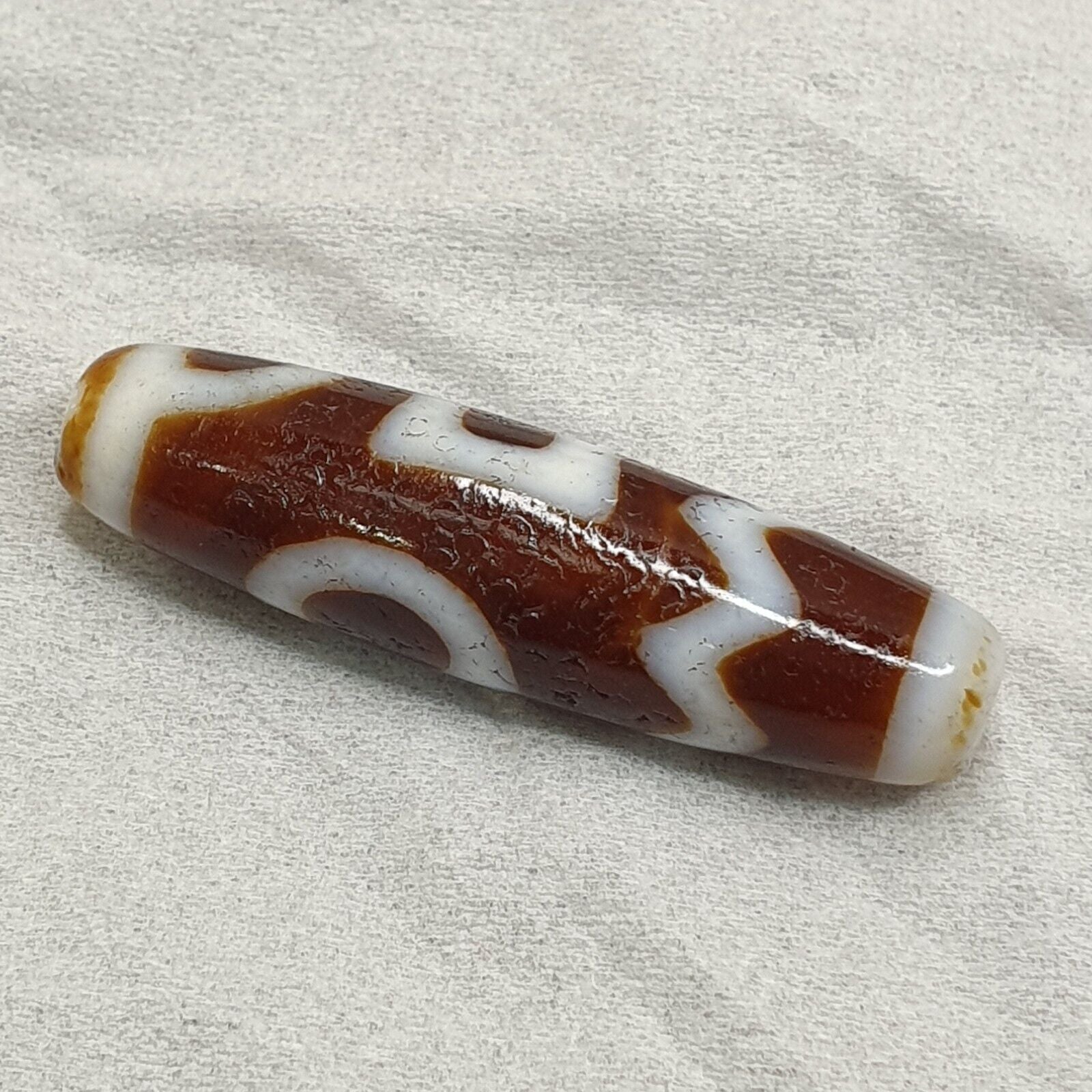 Tibetan Himalayan Sakor Dzi Agate stone Dzi Bead Amulet