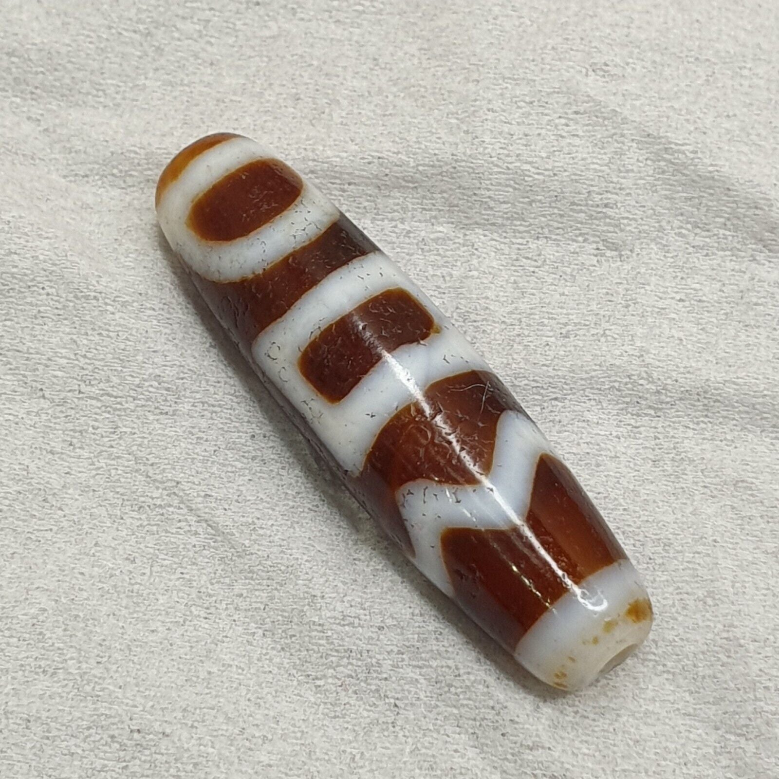 Tibetan Himalayan Sakor Dzi Agate stone Dzi Bead Amulet