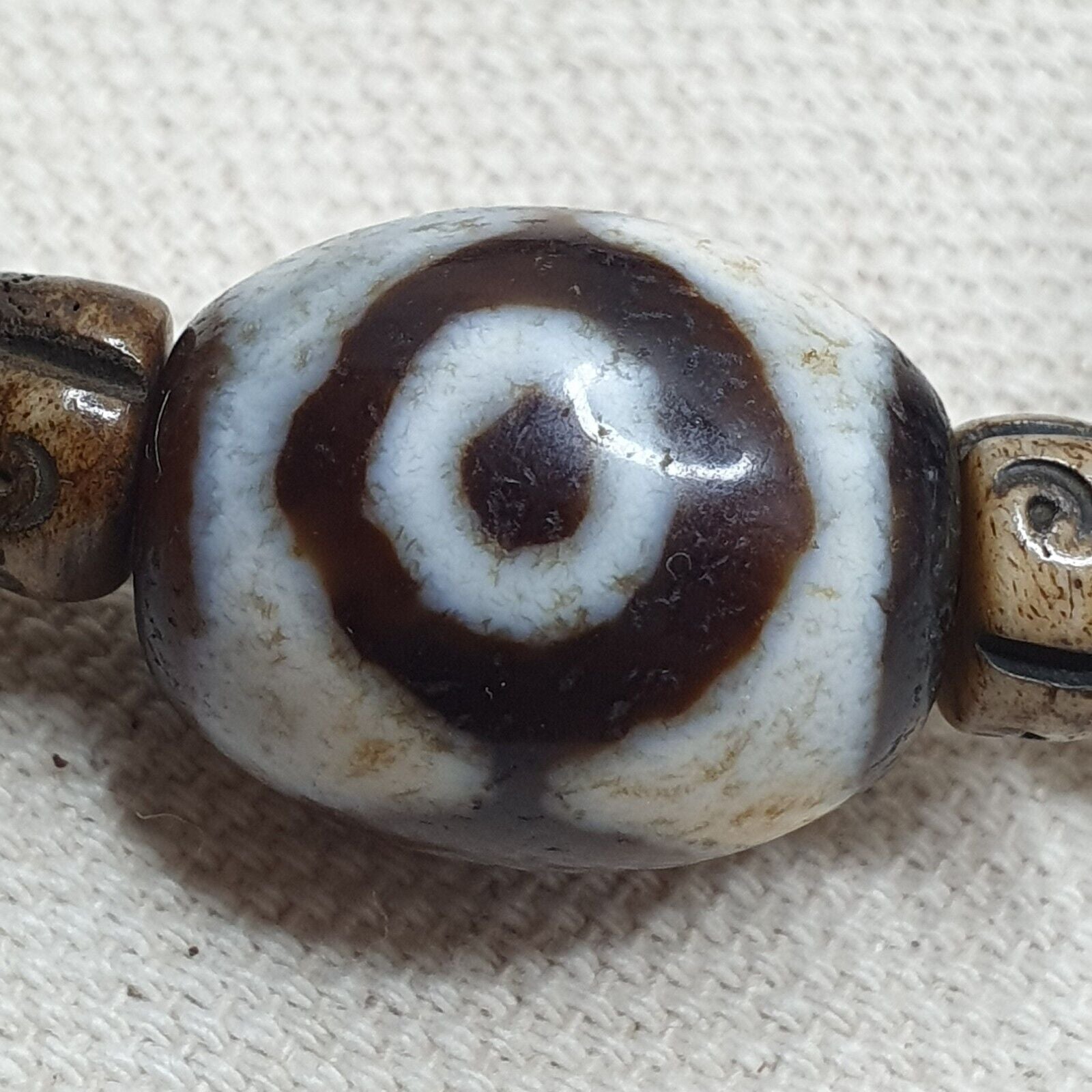 Protective Lucky Tibetan Mix Patterns Agate Dzi Beads Bracelet TBB-1