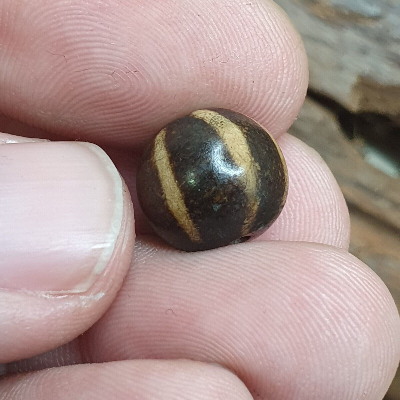 Genuine Antique Pyu Tircul Burmese Etched Pumtek with 6 lines VERY OLD