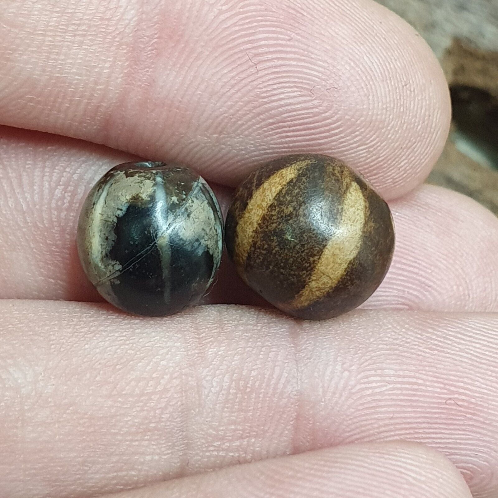 Genuine Antique Pyu Tircul Burmese Etched Pumtek with 6 lines VERY OLD