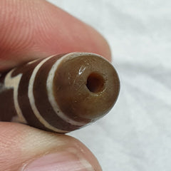 Vintage Tibetan Himalayan 6 Eyes Unique pattern Agate stone Dzi Bead Amulet