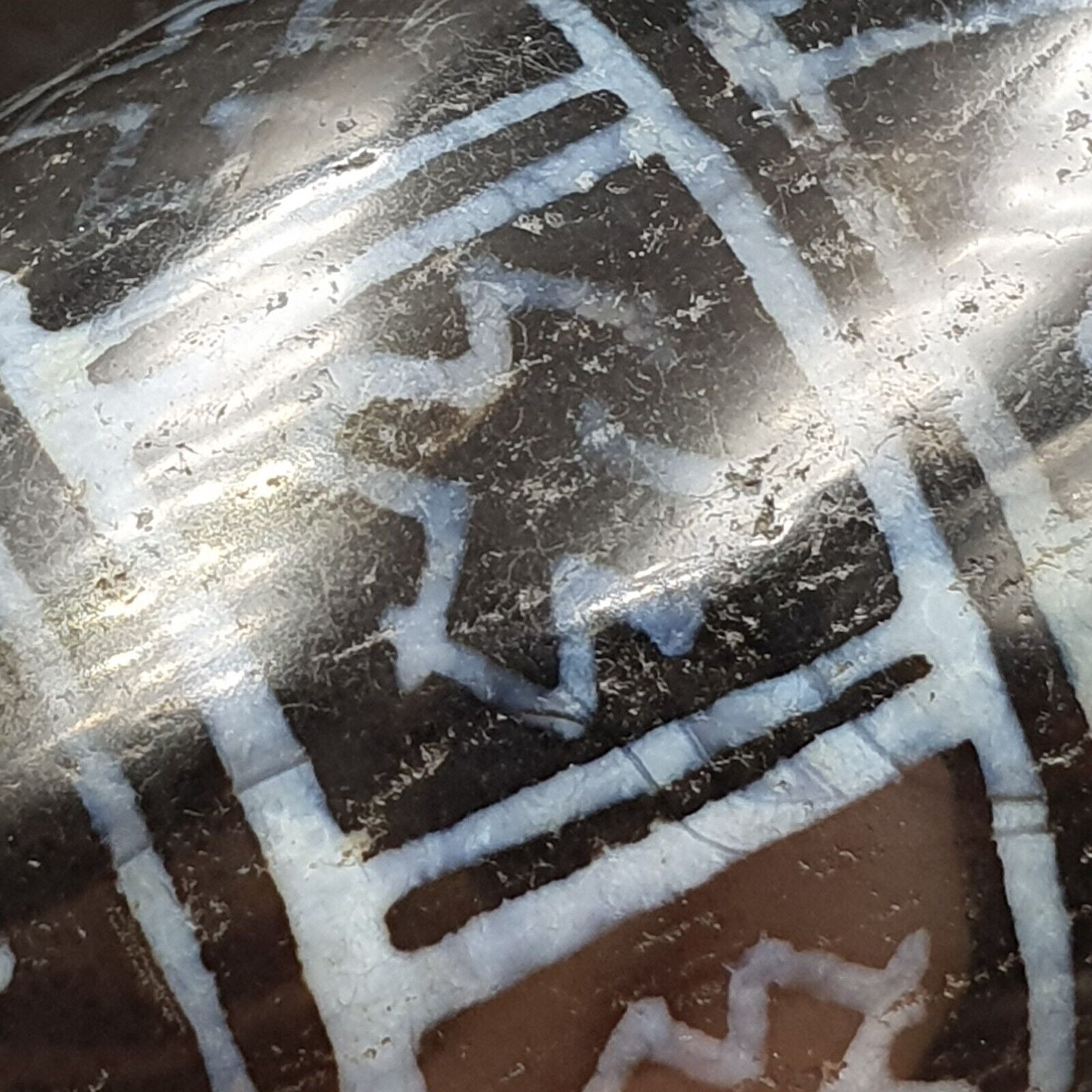 Huge Bead Indus Valley Etched Black Agate Antique Jewelry Beads Pendant